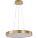 Canada LED 20 inch Brass LED Chandelier Ceiling Light