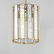 Miramar 3 Light 15 inch Capiz with Natural Aged Brass Entry Foyer Pendant Ceiling Light