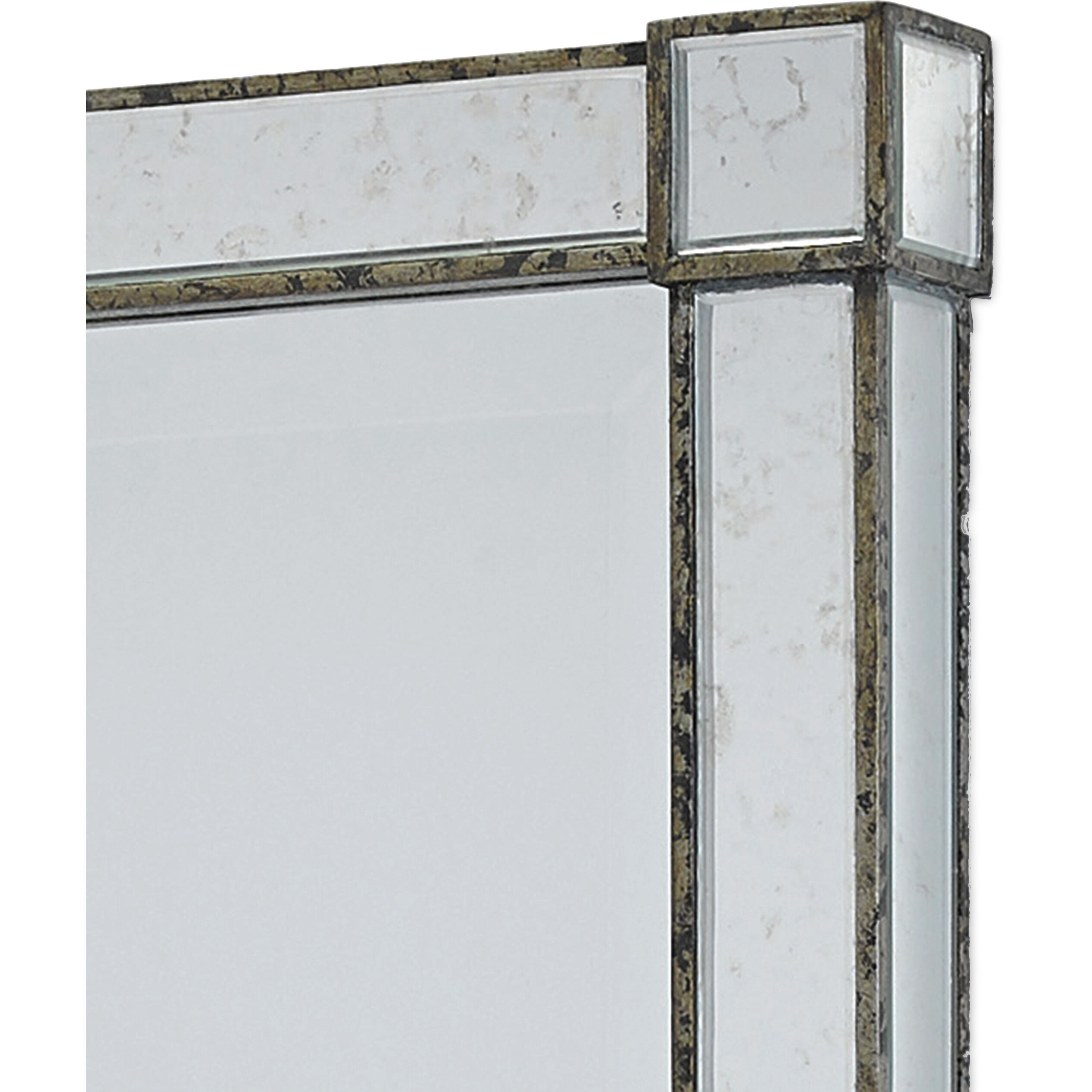 Monarch 40 X 30 inch Painted Silver Viejo/Light Antique Mirror Wall Mirror