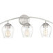 Transitional 3 Light 24 inch Brushed Nickel Bathroom Vanity Light Wall Light