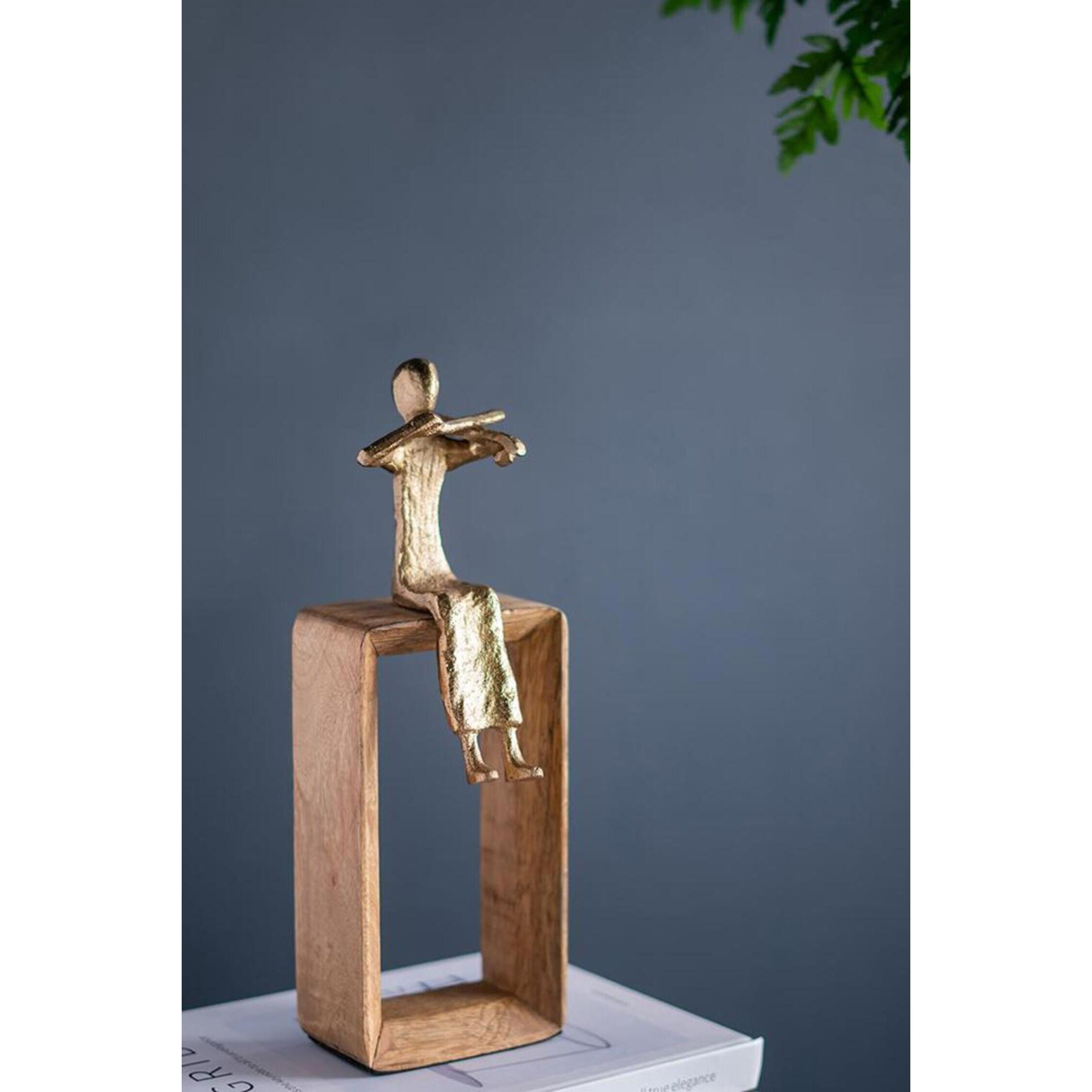 Musician Gold and Natural Figurine