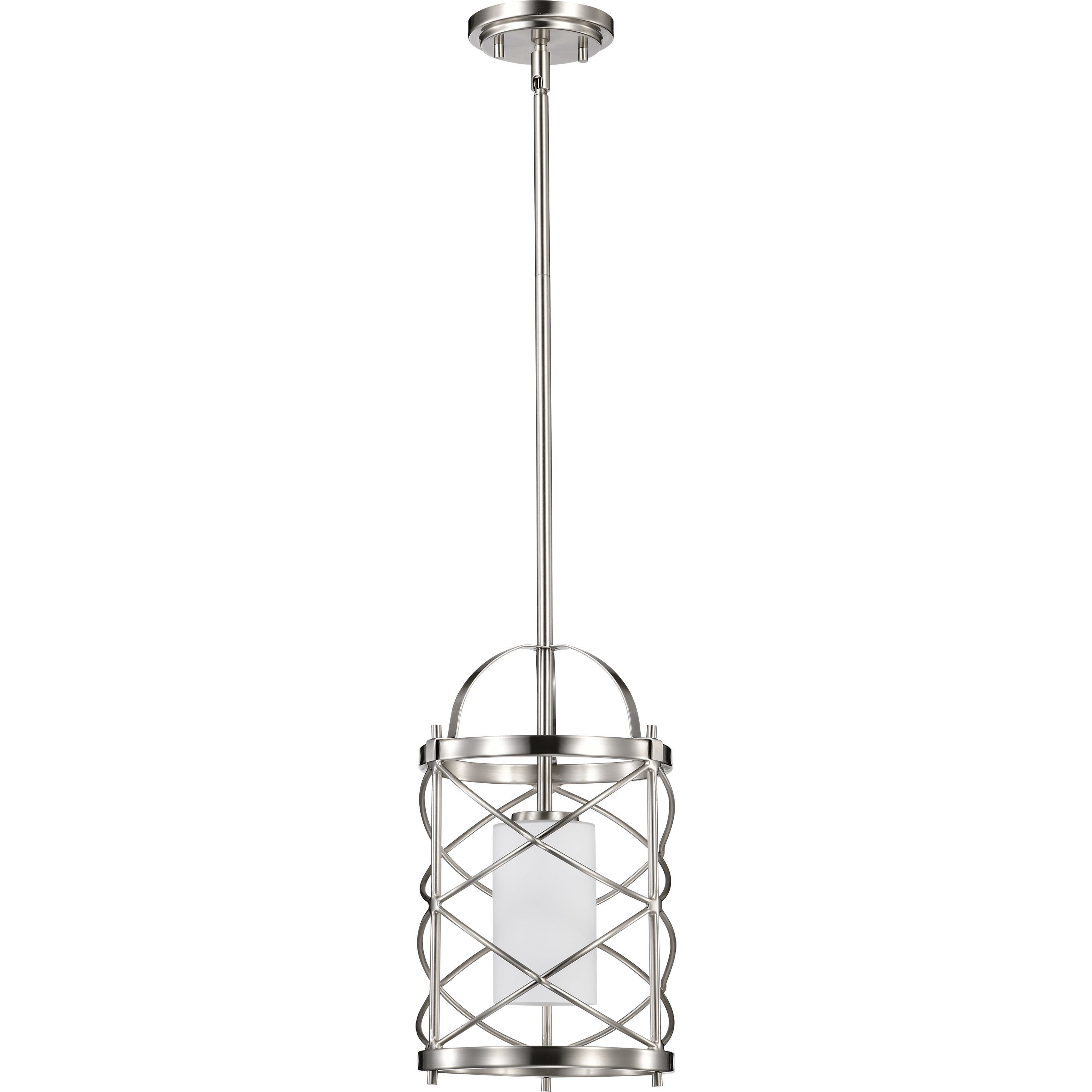Ginger 1 Light 8 inch Brushed Nickel Mini Pendant Ceiling Light