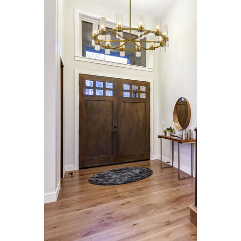 Datus 12 Light 43.5 inch Rubbed Brass Chandelier Ceiling Light