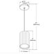 Fabiana LED 5 inch Matte White Pendant Ceiling Light