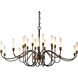 Lisse 20 Light 43.3 inch Dark Smoke Chandelier Ceiling Light