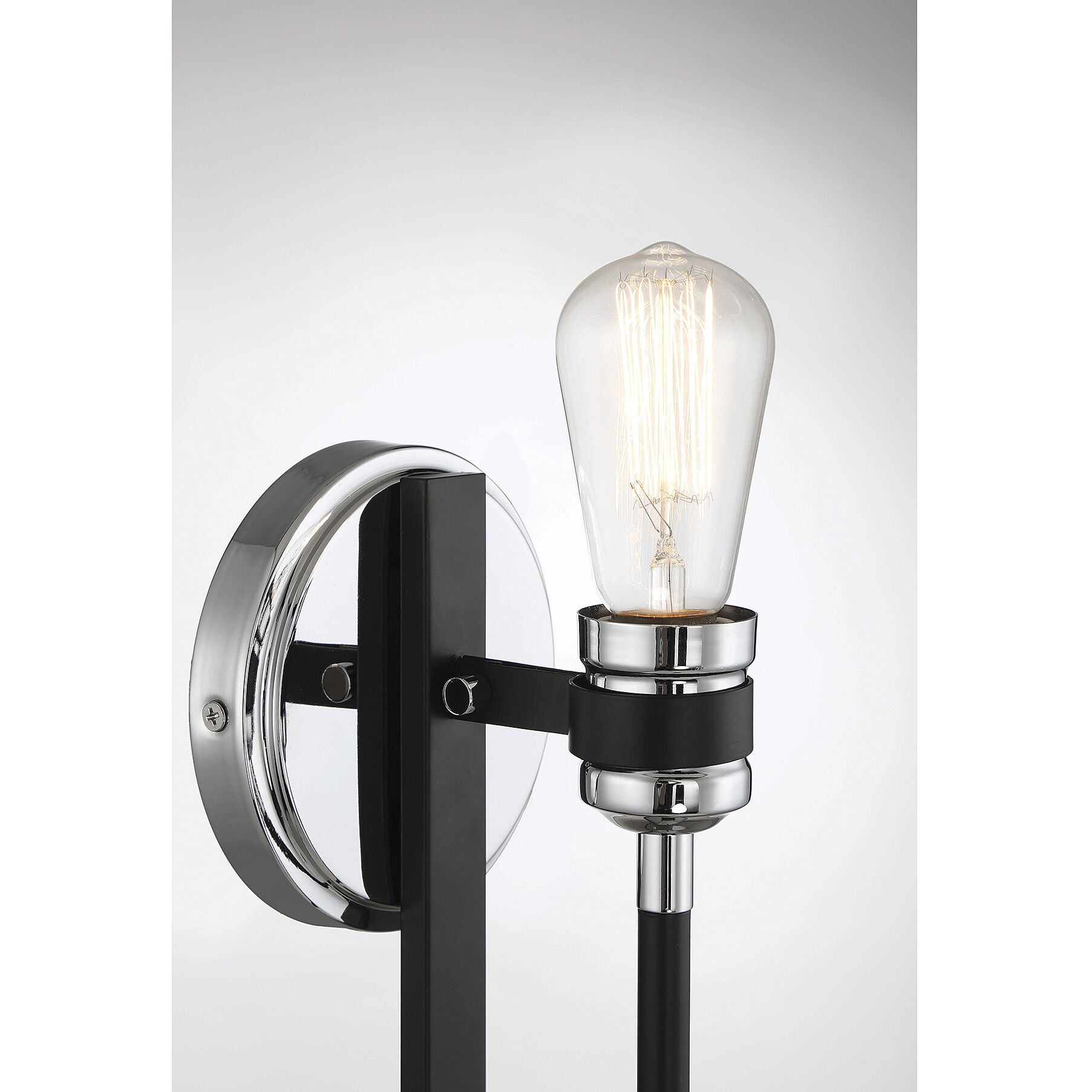 Black and chrome sconce hotsell