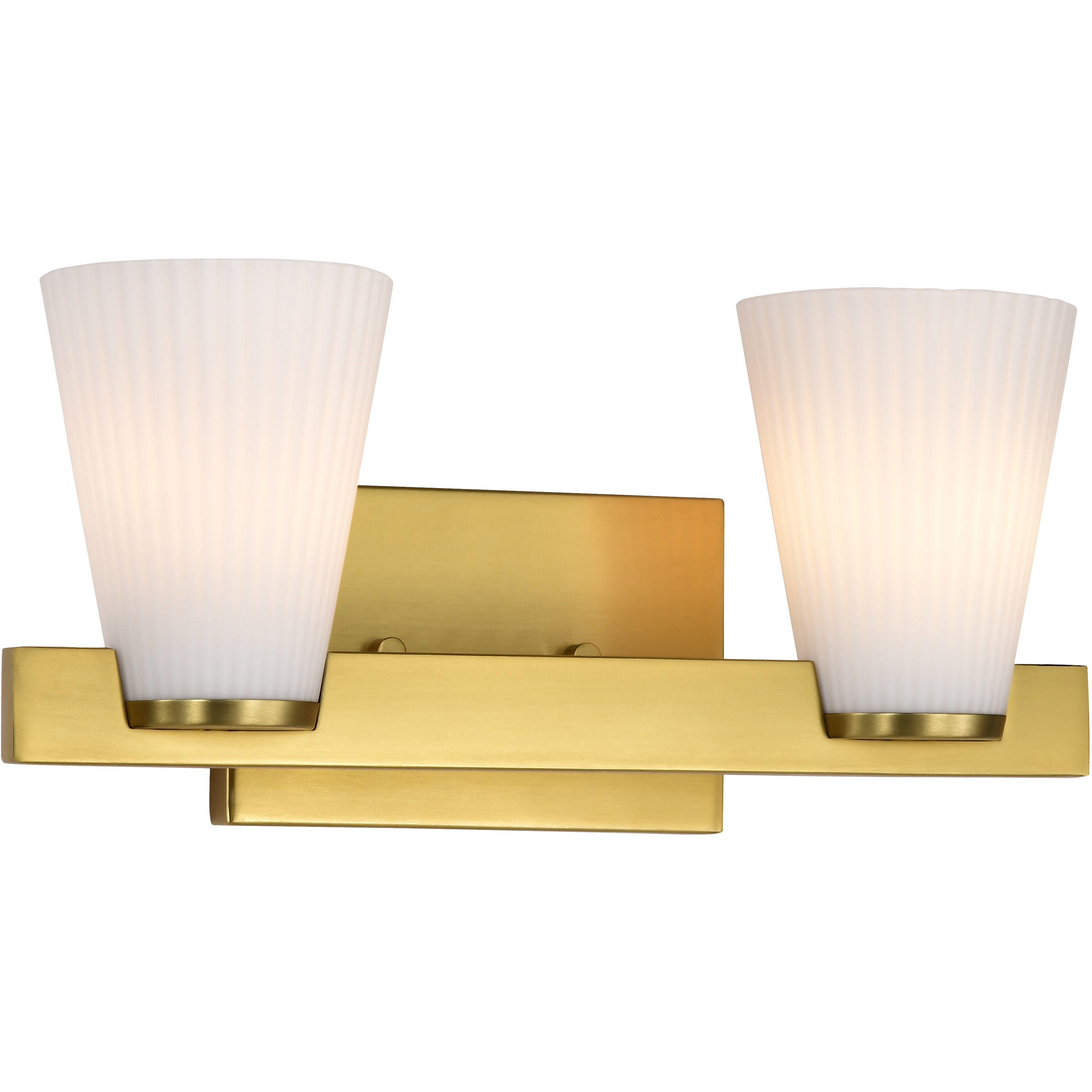 Royale 14.63 inch Burnished Brass Vanity Wall Light