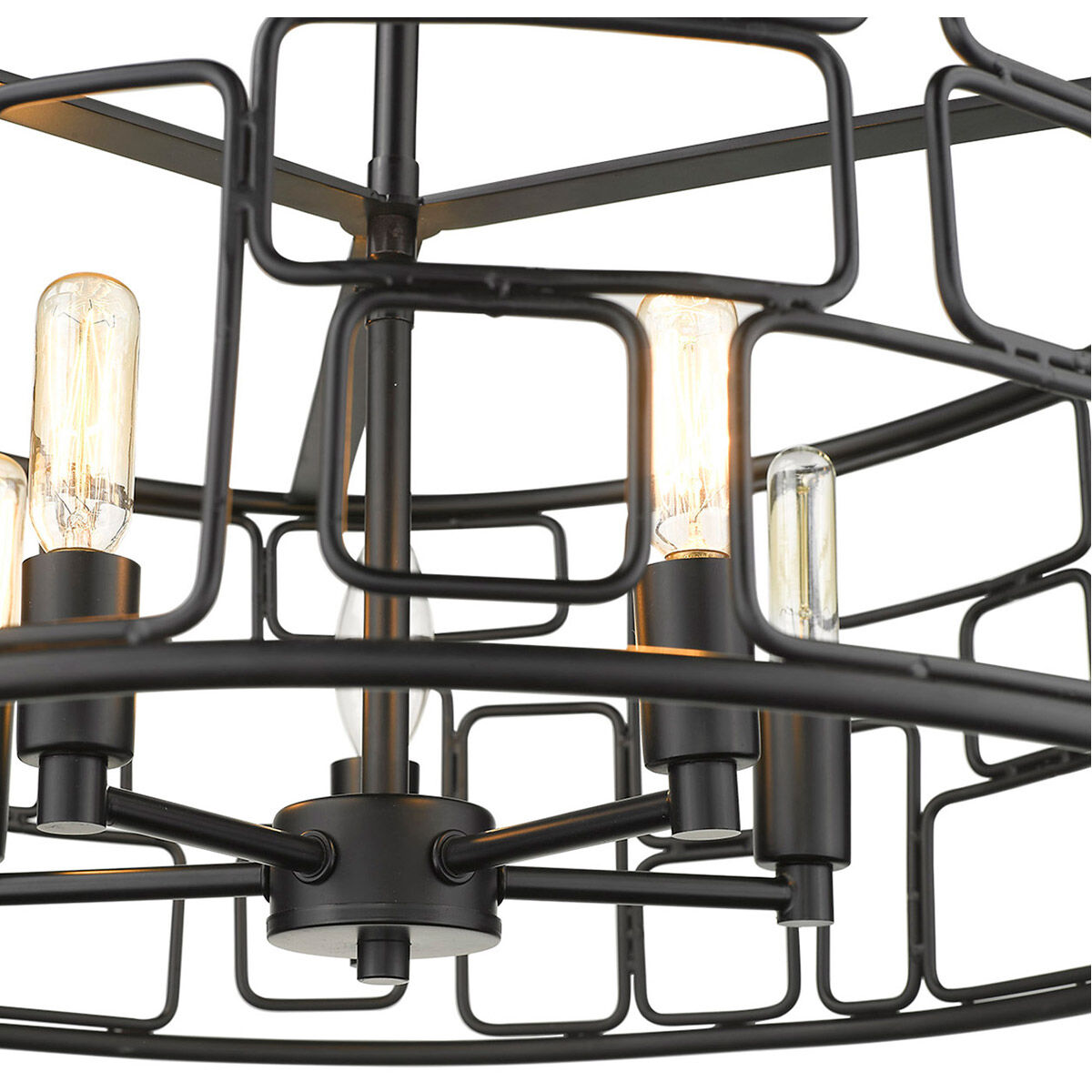 Amoret 5 Light 20 inch Matte Black Convertible Pendant Ceiling Light