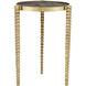 Corrado 14 inch Polished Brass/Natural Accent Table