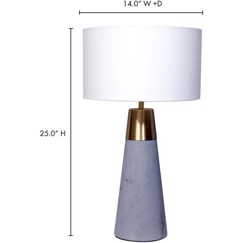 Renny 25 inch 60.00 watt Grey Table Lamp Portable Light