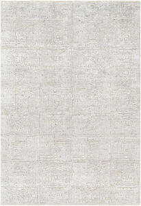 Lora 108 X 72 inch Light Gray Rug in 6 X 9, Rectangle