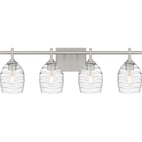 Lucy 4 Light 29 inch Brushed Nickel Bath Light Wall Light, Extra Large
