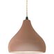 Radiance 1 Light 8 inch Adobe and Matte Black Pendant Ceiling Light