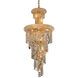 Spiral 10 Light 16 inch Gold Dining Chandelier Ceiling Light in Royal Cut