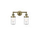 Franklin Restoration Dover 2 Light 14 inch Antique Brass Bath Vanity Light Wall Light in Incandescent, Seedy Glass, Franklin Restoration