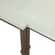Stevens 52 X 32 inch Antique Textured Gold / White Seagrass / Clear Resin Coffee Table