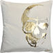 Kelpie 22 inch Gold and White Indoor Pillow