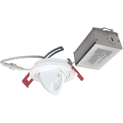 M2 Matte Powder White Mini Elbow Downlight, Round Trim