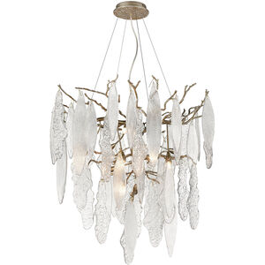 Amberwood Ln LED 32 inch Clear with Antique Silver Chandelier Ceiling Light