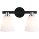 Vermont LED 16 inch Matte Black and Satin Nickel Bathroom Light Wall Light in 2