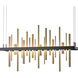 Cityscape LED 25.5 inch Black and Soft Gold Pendant Ceiling Light in Black/Soft Gold