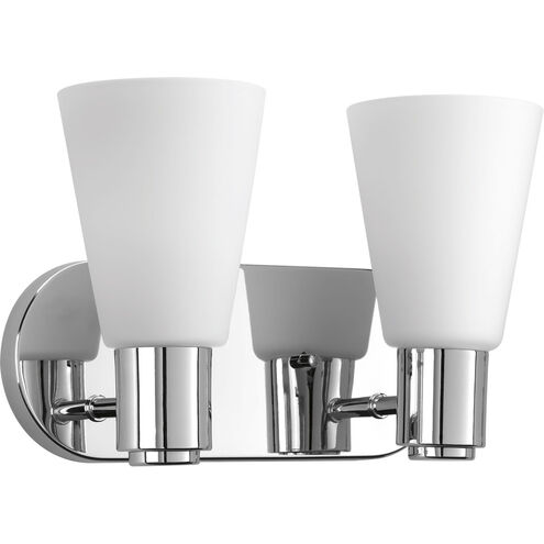 Logic 2 Light 13 inch Polished Chrome Bath Vanity Wall Light, Design Series