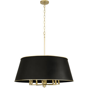 Coco 8 Light 32 inch Matte Black/French Gold Pendant Ceiling Light