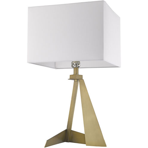 Stratos 25 inch 100.00 watt Aged Brass Table Lamp Portable Light