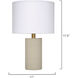 Roman 17.5 inch 60.00 watt Grey Leather Table Lamp Portable Light
