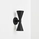 AERIN Albertine 2 Light 18 inch Textured Black Outdoor Wall Sconce