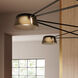 Ray LED 67.75 inch Satin Black Chandelier Ceiling Light in Smoked Etched