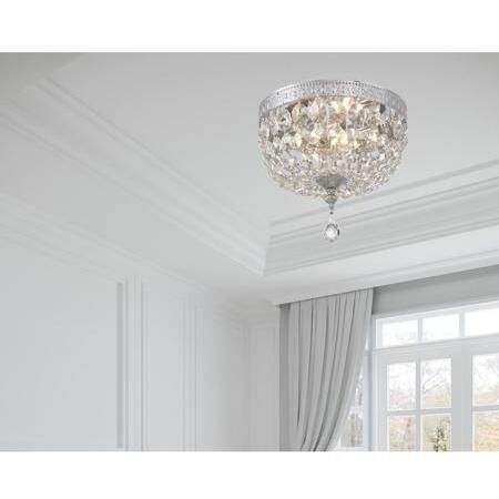 Everett 2 Light 8 inch Chrome Flush Ceiling Light