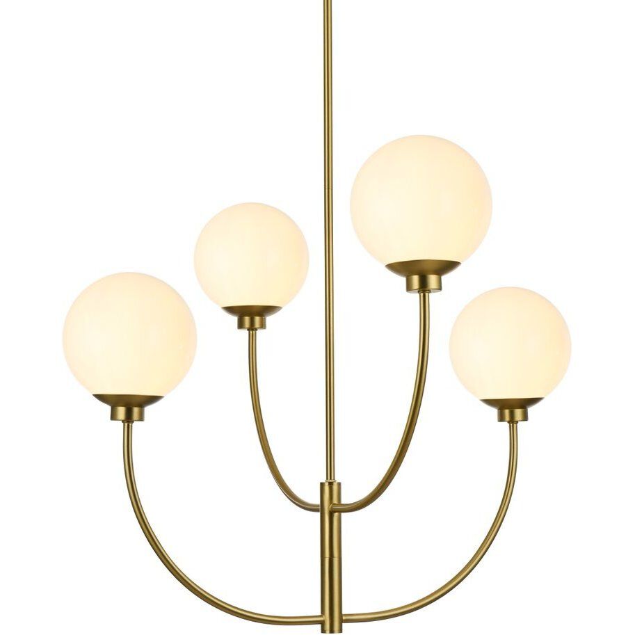 Nyomi 4 Light 30 inch Satin Gold Chandelier Ceiling Light