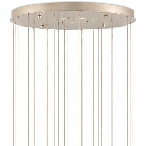 Palatino 36 Light 36 inch Blue Marbeled and Silver Multi-Drop Pendant Ceiling Light