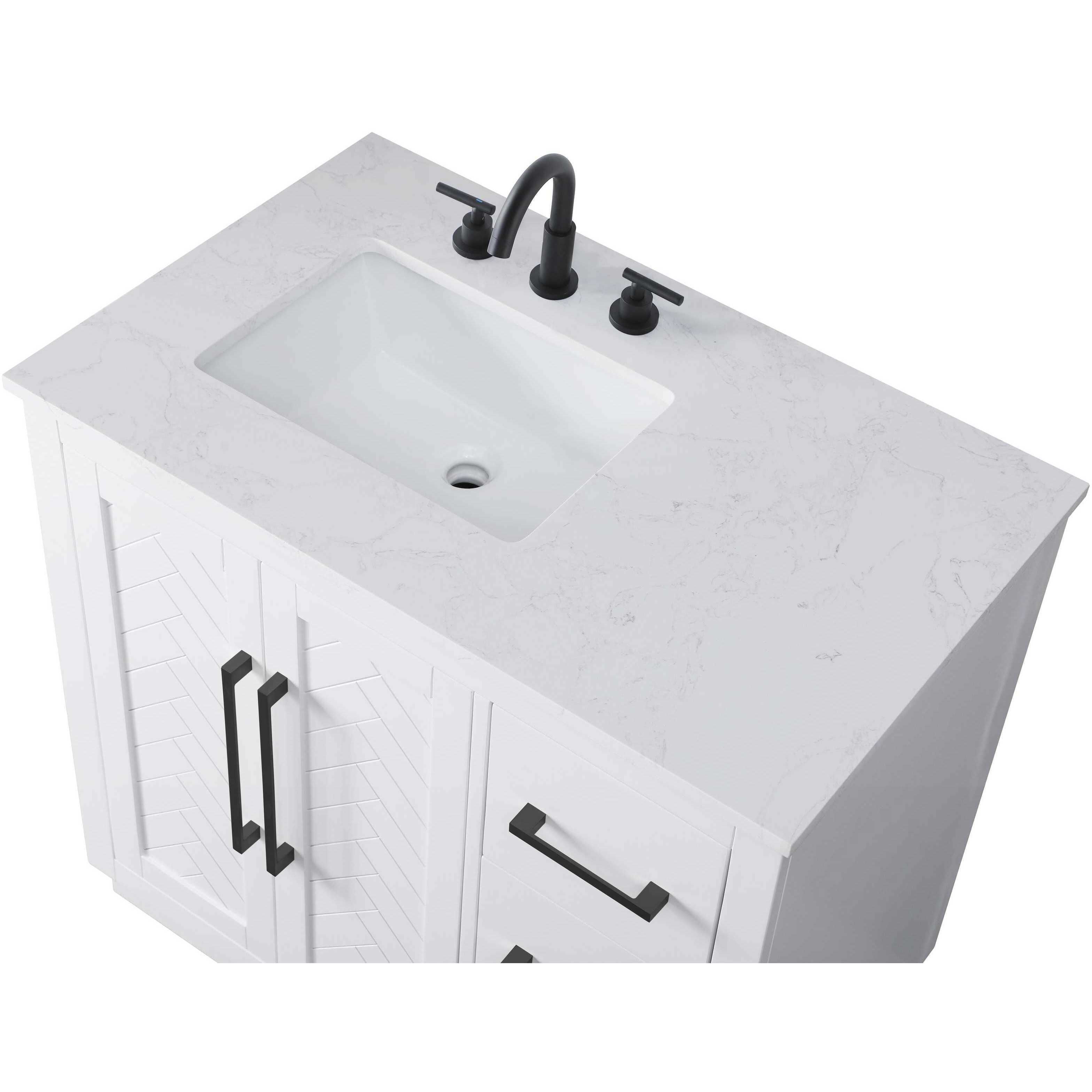 Chase 36 X 34 inch White Bathroom Vanity Cabinet