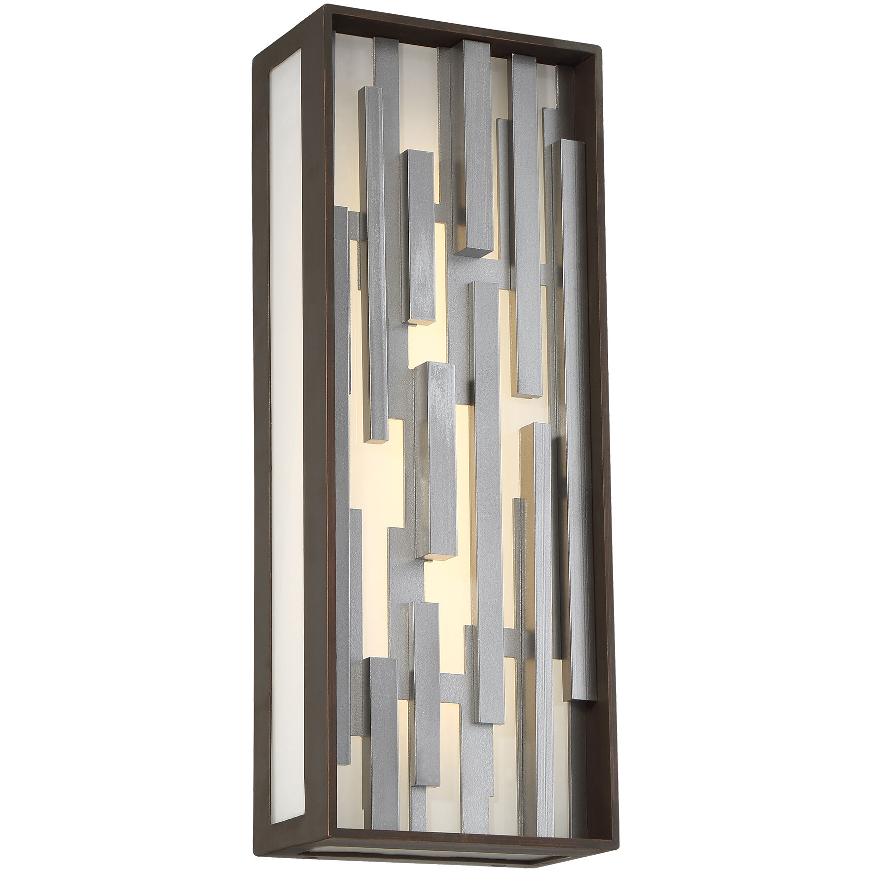 Bars LED 17 inch Bronze W/Silver Pocket Lantern, Outdoor
