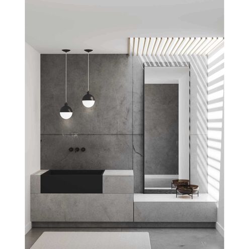 Globe LED LED Matte Black Pendant Ceiling Light, Progress LED