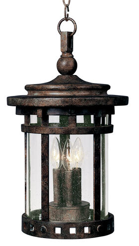 Santa Barbara DC 3 Light 9 inch Sienna Outdoor Hanging Lantern