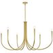 Layne 6 Light 50 inch Brass Chandelier Ceiling Light