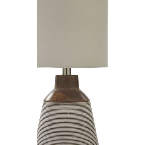 Botwood 22 inch 60 watt Brown and White Table Lamp Portable Light
