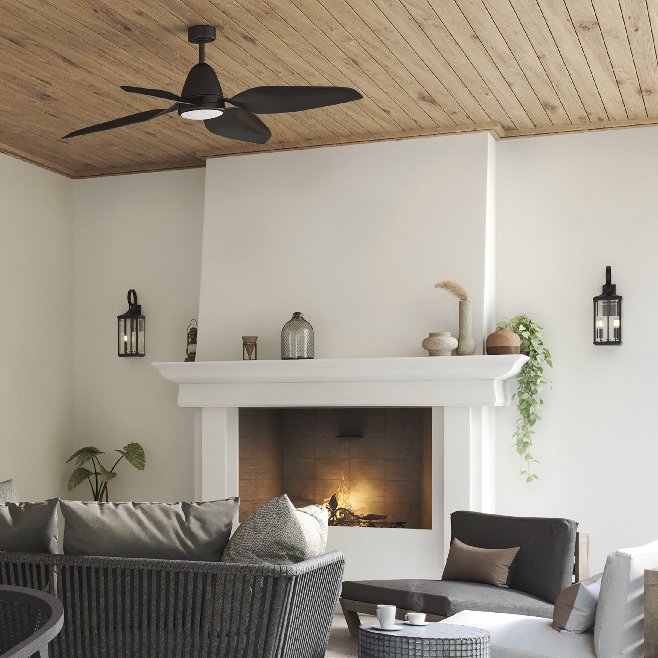 Gibbes Street 3 Light 31 inch Textured Black Outdoor Wall Lantern, Large, Design Series