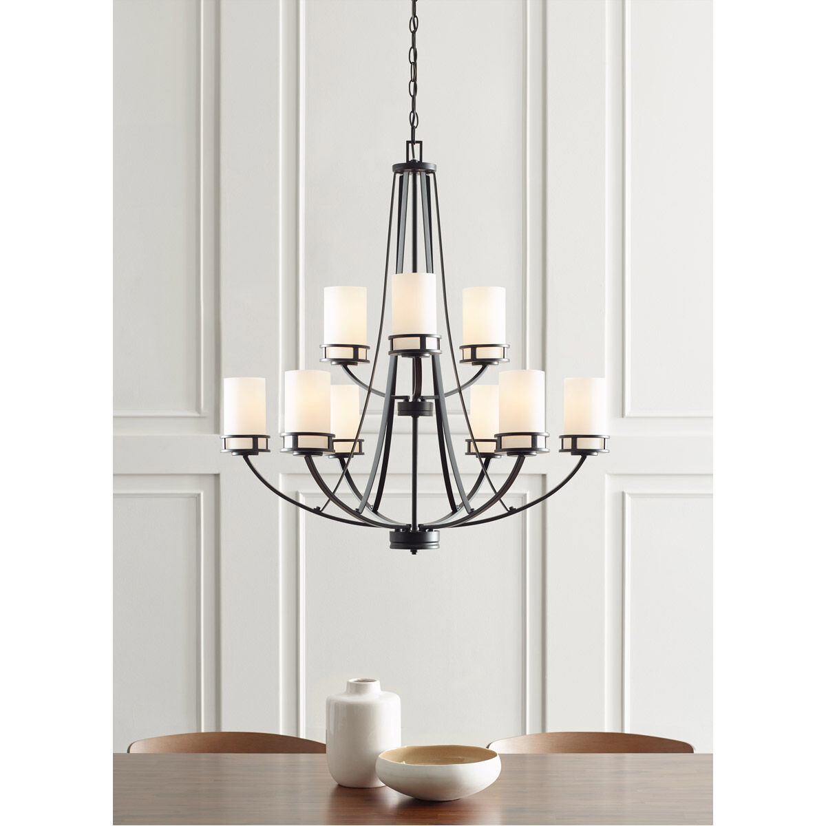 Robie 9 Light 33 inch Midnight Black Chandelier Ceiling Light