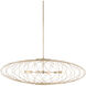 Gambit 6 Light 46.75 inch Contemporary Silver Leaf Chandelier Ceiling Light