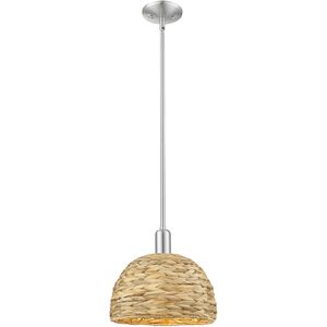 Arcadia Woven Rattan 1 Light 12.00 inch Mini Pendant