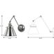 Hinton 18 inch 60.00 watt Brushed Nickel Swing Arm Wall Light