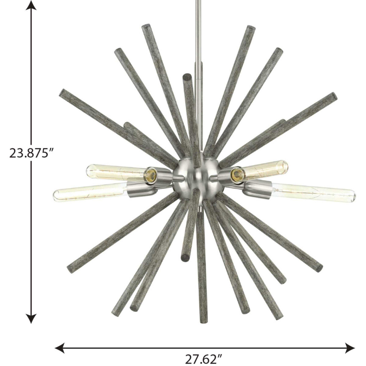 Thorpe 5 Light 28 inch Brushed Nickel Chandelier Ceiling Light