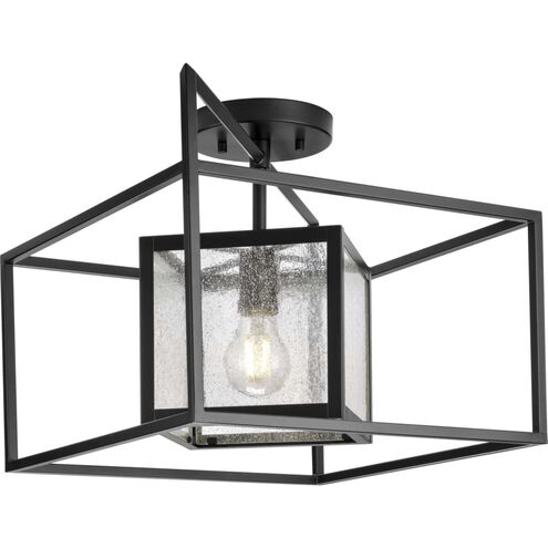 Navarre 1 Light 19.87 inch Matte Black Indoor/Outdoor Semi-Flush Mount Ceiling Light