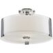 Zurich 3 Light 14 inch Chrome Semi-flush Mount Ceiling Light