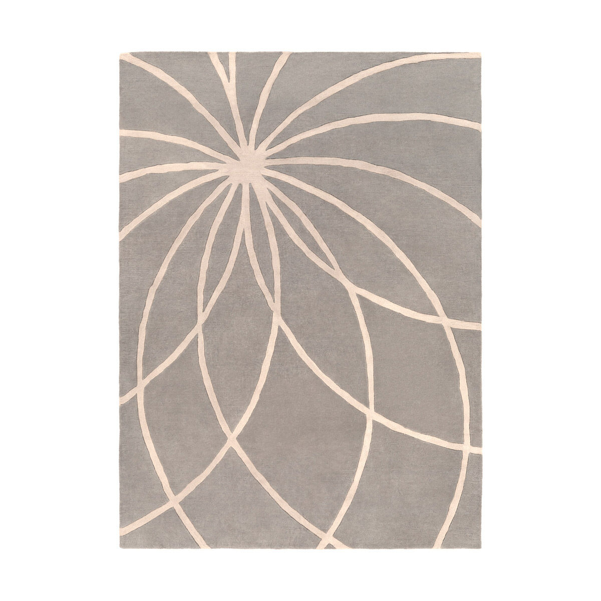 Philadelphia 132 X 96 inch Medium Gray/Cream Rugs, Wool