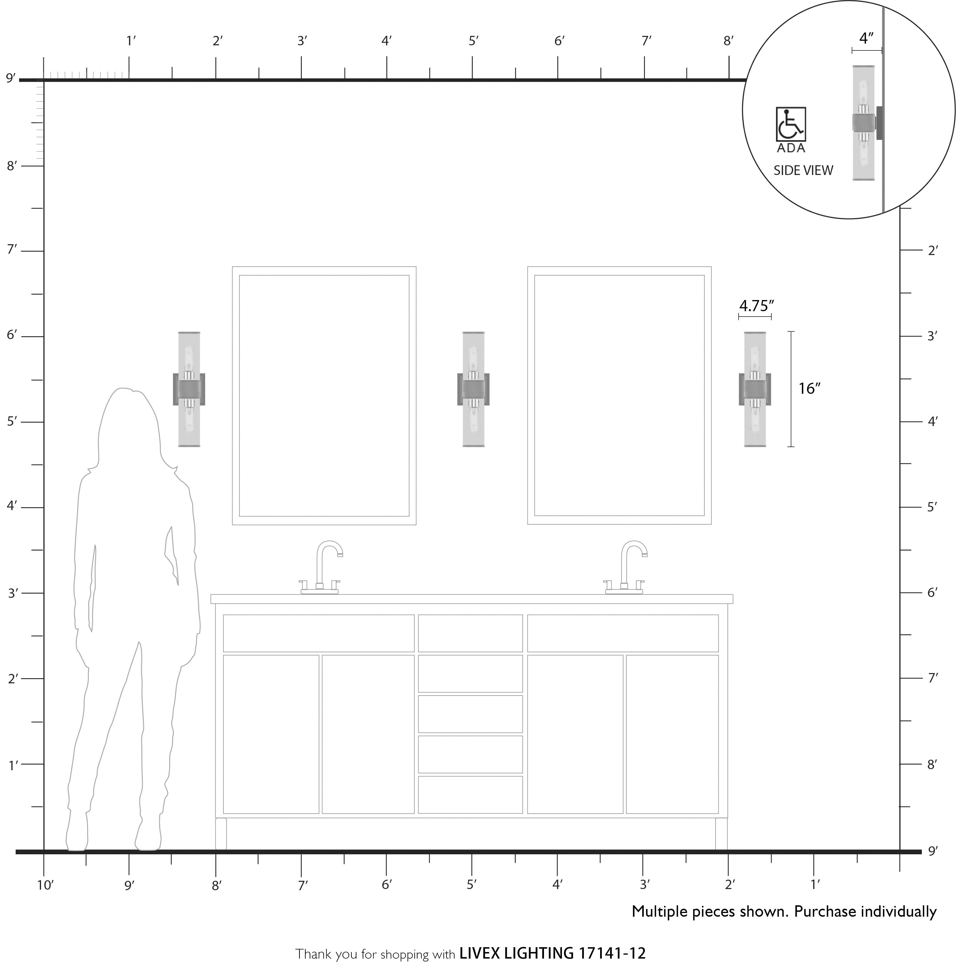 Quincy 2 Light 16 inch Satin Brass Vanity Sconce Wall Light